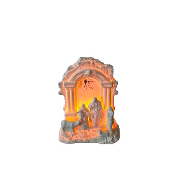 Vintage Ceramic Light Up Standing Nativity Scene - Picture 4 of 4